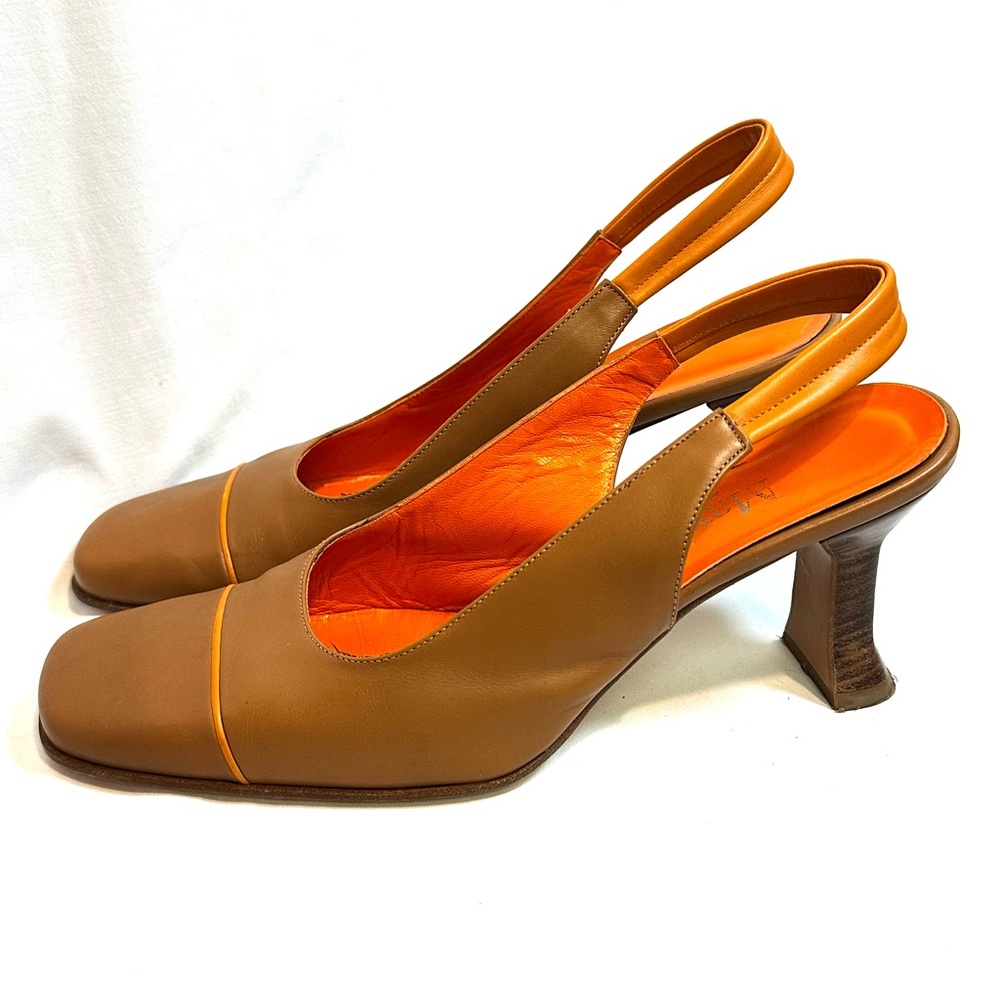 Max Mara Brown Slingback Heels